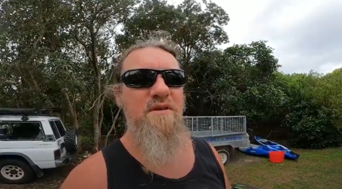 robbo-camping Mr Normal camping Red Rock, NSW, Australia